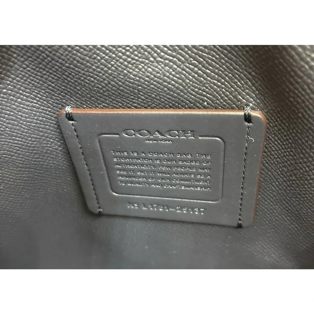 B6-006Coach Avenue Metallic Green Leather Carryall Satchel Tote Shoulder Bag NWT